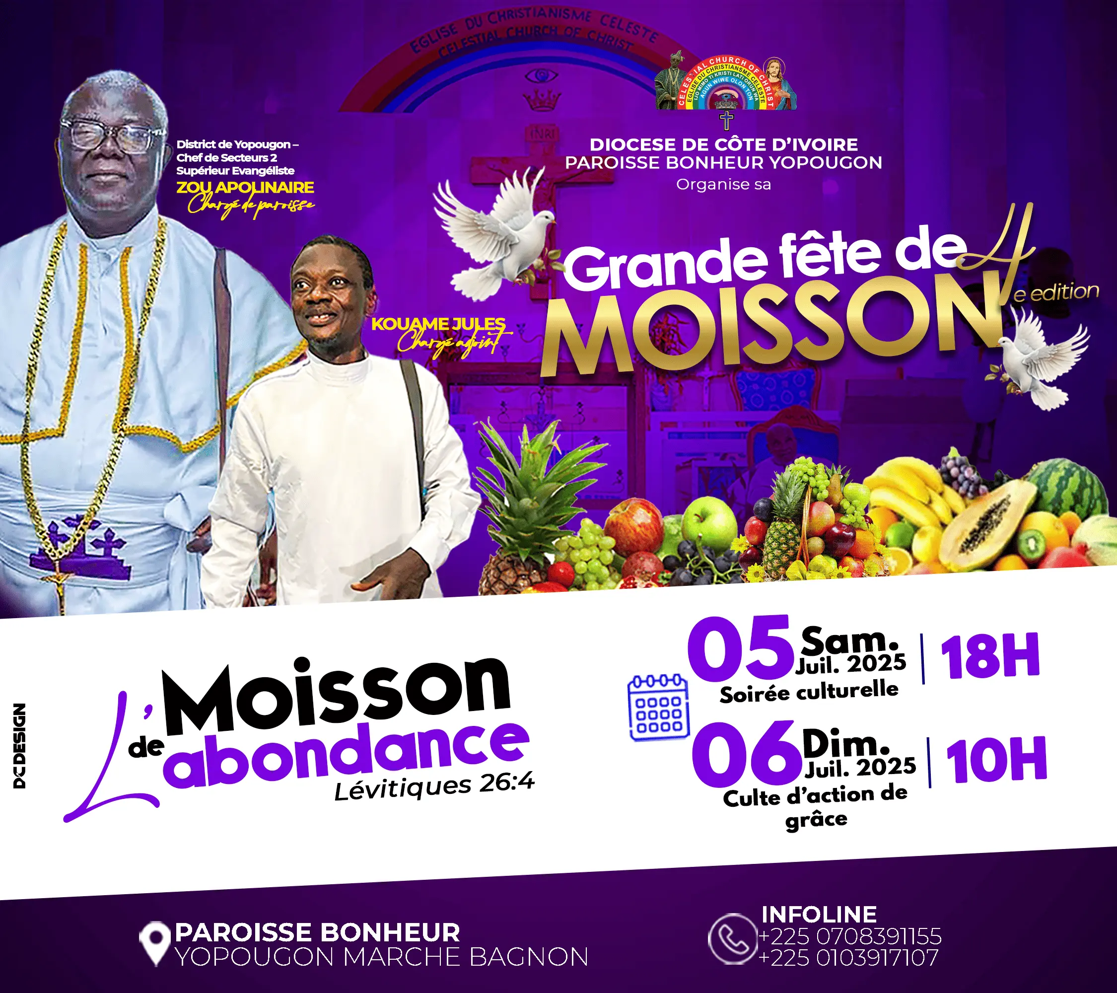 Affiche Moisson Paroisse Bonheur 2025 2